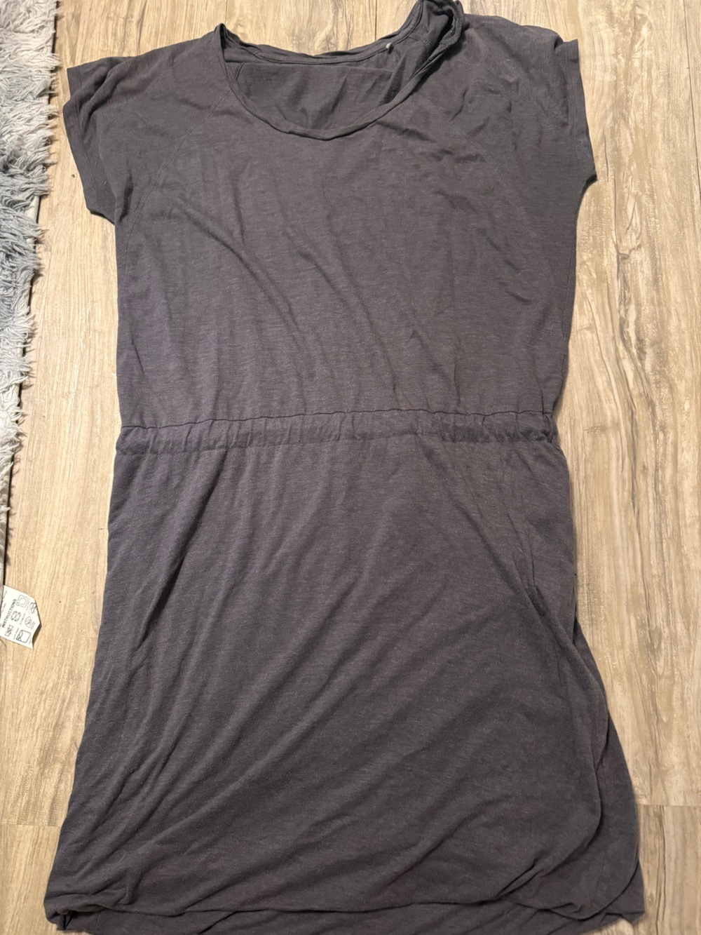 Toad & Co Charcoal Grey Elastic Waist Bubble Skirt Dress with Pockets Size XL